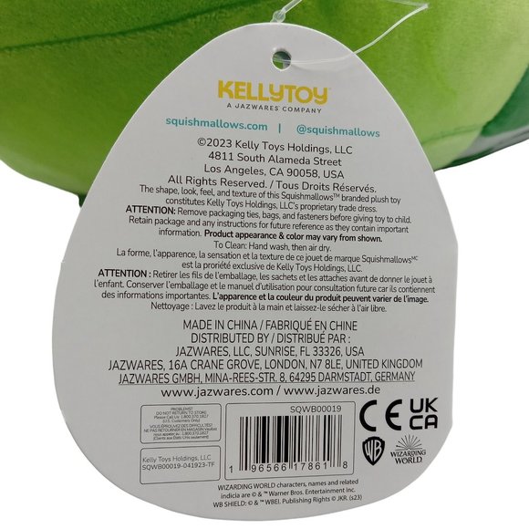 Harry Potter 10" Slytherin Snake Plush Squishmallow Pillow with Paper Tag - Picture 11 of 14